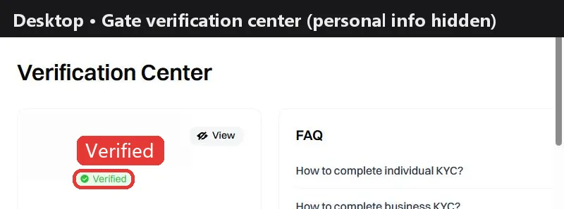Gate identity verification page